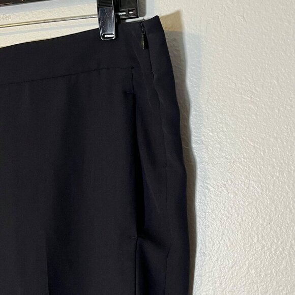 Theory Timba Madera Tapered Leg Flat‎ Front Dark Navy Blue Pant Trousers Size 12 - Picture 4 of 9